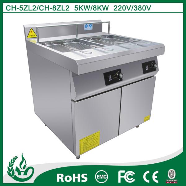 Commercial Cooking Induction Deep Fryer With Twin Fry Baskets CE Certificate
