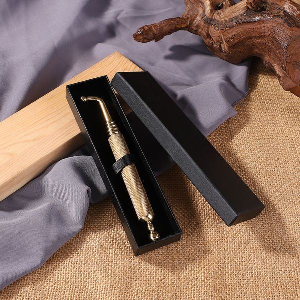 Full-body Massage Area Elbow Brass Copper Manual Acupressure Reflexology Pen for Gold Plated Tissue Massage Stick