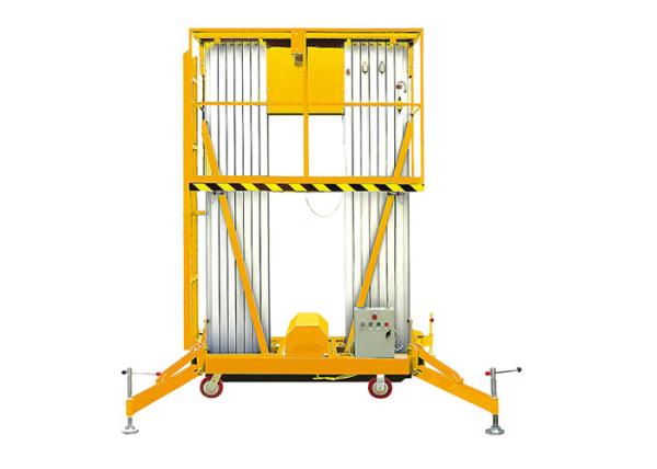 Capacidade de alumínio 300Kg da plataforma de trabalho aéreo do mastro do dobro GTWY-2000