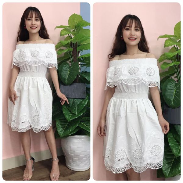 Азо ткани шнурка хлопка вышитый отверстией свободно крася ретро выдолбленный цветок