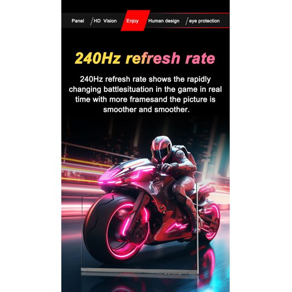 Flat Screen PC Gaming Monitor 27 Inches Multi Interface With Height Adjustable Bracket