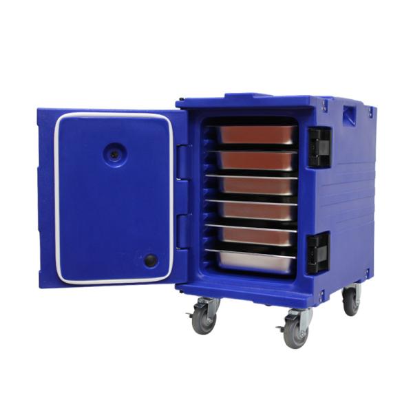 Multi Compartment Hot Cold Thermal Food Carrier Blue 6 Layers Catering Tray Carrier