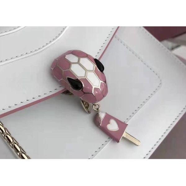 Cowhide Flip Open Ladies Waist Bag , 18cm Cross Body Chain Bag