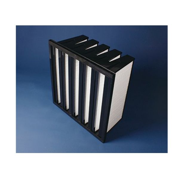 Dust Capacity FiberGlass V Bank Filter With EVA Gasket Glass Fibre Media 18 Sq.m Area
