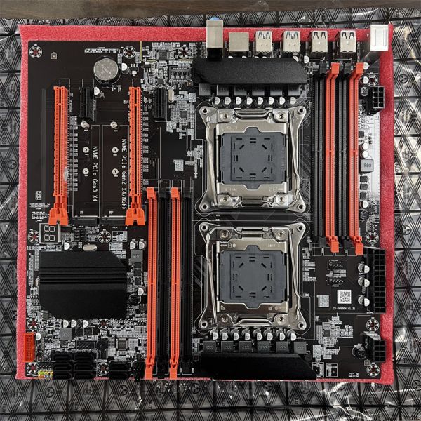 Customized X99 motherboard with LGA2011-3 XEON E5 2680V4 *2 CPU With 4*8GB = 32GB DDR4 2133MHz server memory combo kit