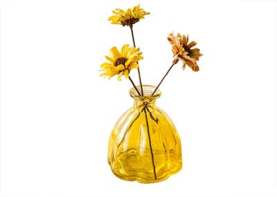Vasos de vidro decorativos coloridos, grande serviço de vidro claro do OEM do vaso