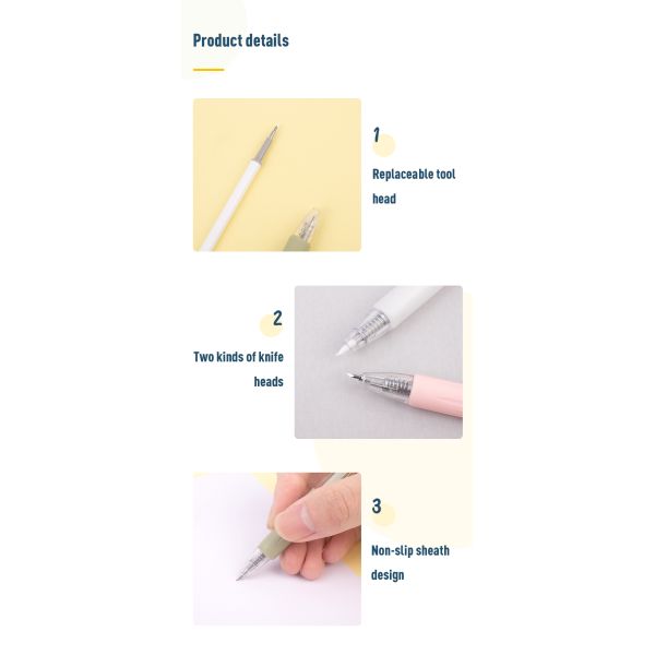 Мини лезвия Журнал Скрапбук Резчик Эстетика Наклейки Рукоделие Искусство Скрытый нож