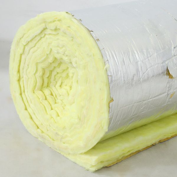 10-48kg/M3 Heat Insulation Glass Wool Roll Batts 50mm Thickness