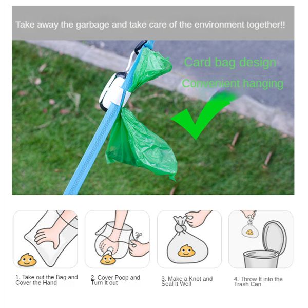 OEM ODM White Dog Poop Bag Dispenser Adjustable Dog Poop Bag Holder