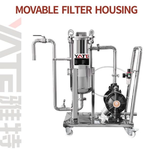 High 1180mm Movable Filter Housing Design Pressure 1.6 Mpa Diameter 219mm