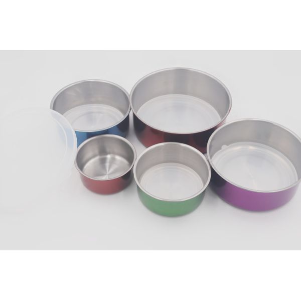 Wholesale stainless steel food keep fresh storage box round shape food container set