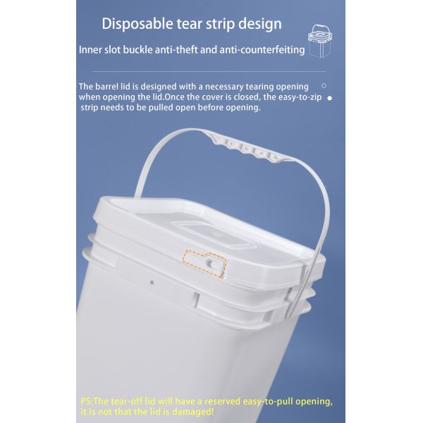 Акриловый пластиковый ледяной ведро 8 литров Белый / Желтый цвет