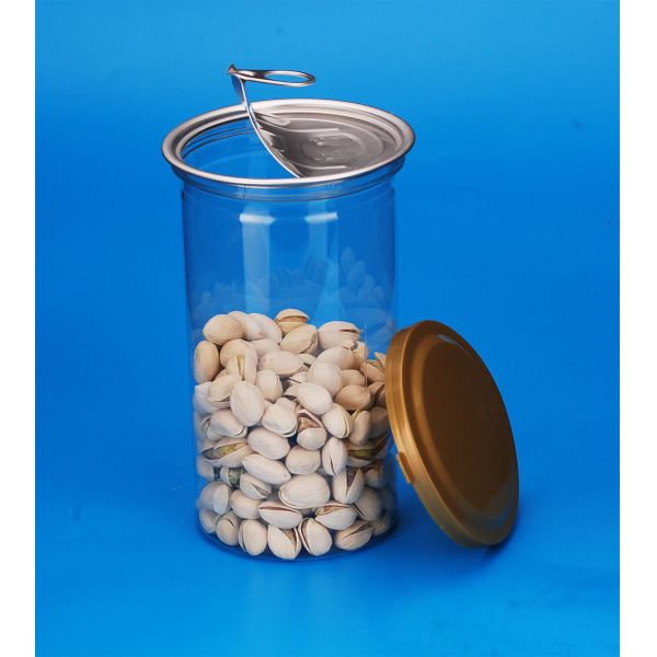 Plastic Pet Storage Jar Eco Friendly Food Grade Material Wth Aluminium Lid