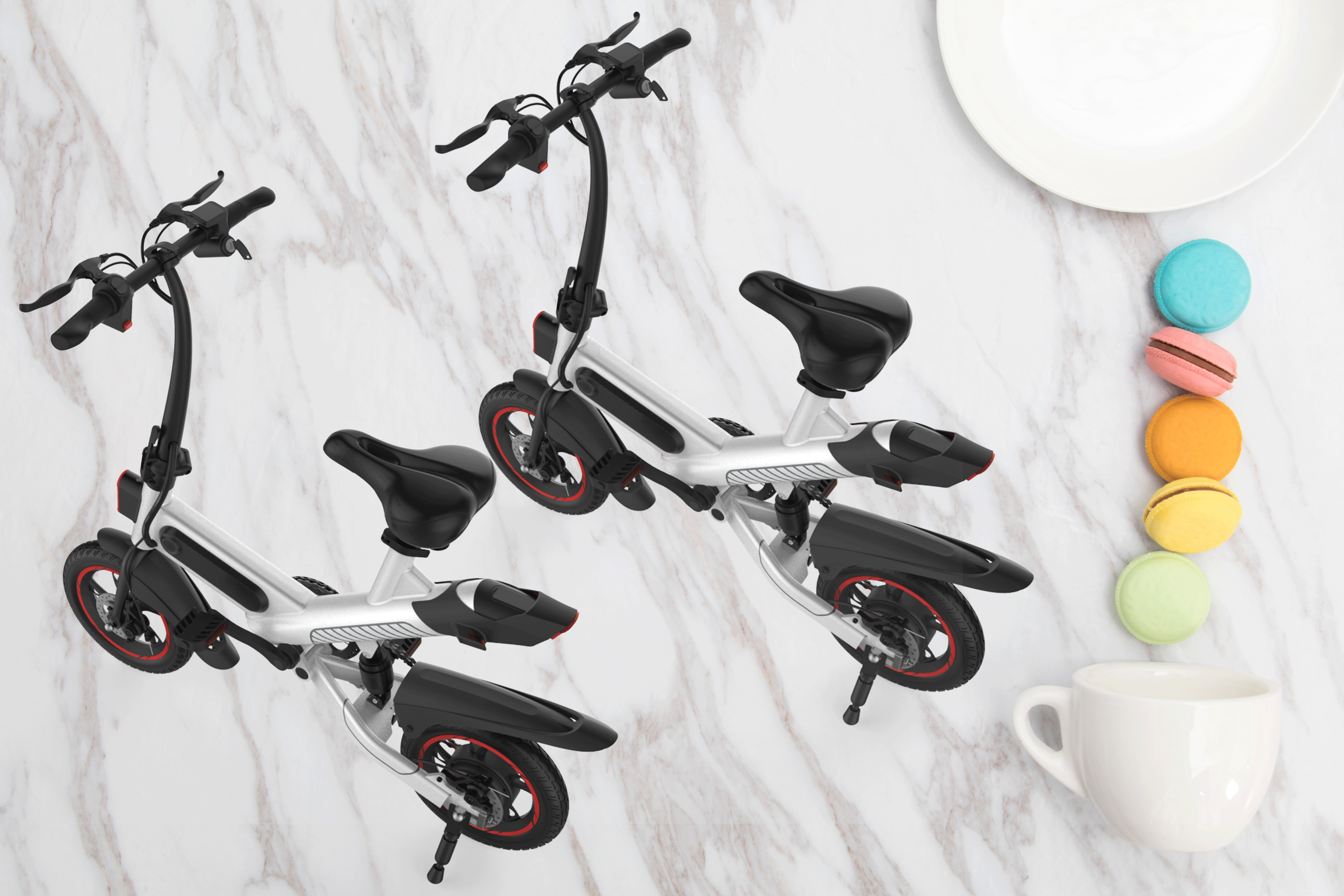 Electric 1 Second Folding Travel Bike 36V 6AH Triangular Stable Stucture