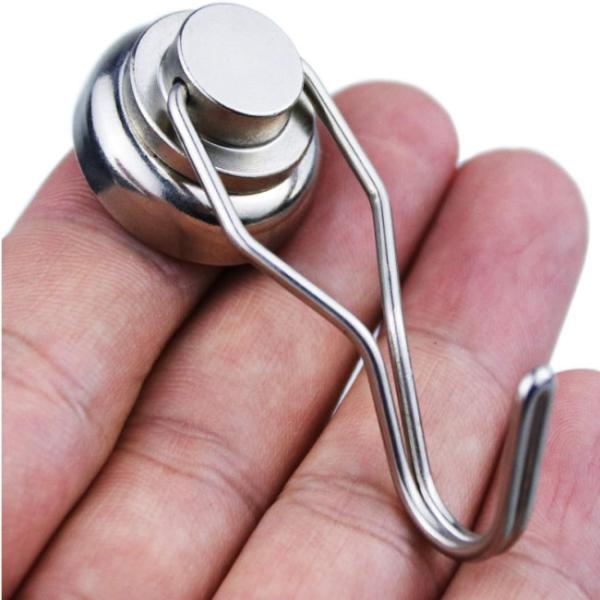 NdFeB Magnetic Wall Hooks Metal Suction Cup Hook 0.05mm Tolerance