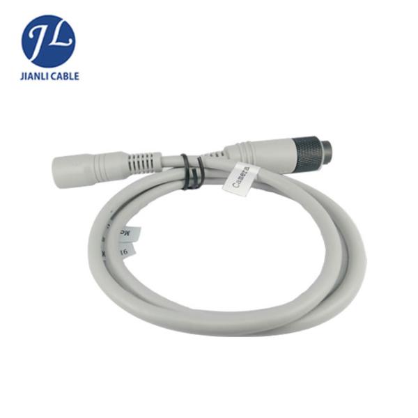 White Color Rear View Backup Camera Cable With 6 Pin Connector , RoHs / CE
