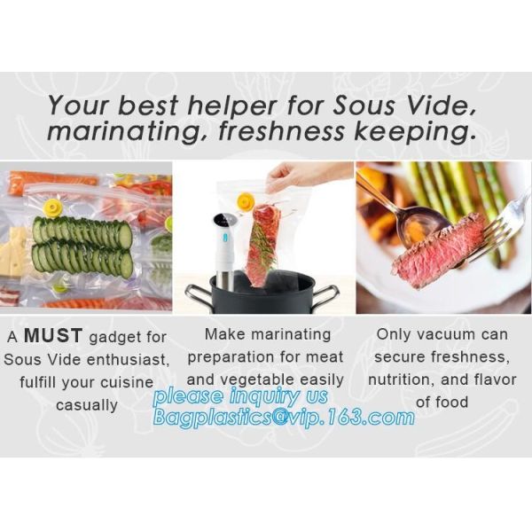 Disposable Transparent Vacuum Sealer Food Storage Plastic Packaging Roll Bag for Food Sealed, Textured Food Freshness St