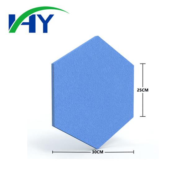 Eco Friendly Office Hexagon Acoustic Panels 1200g/sqm 1500g/sqm 1800g/sqm Density