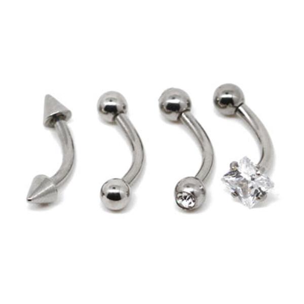 Sobrancelha reta de aço inoxidável do Barbell 316 que perfura o Barbell curvado 8mm 16G