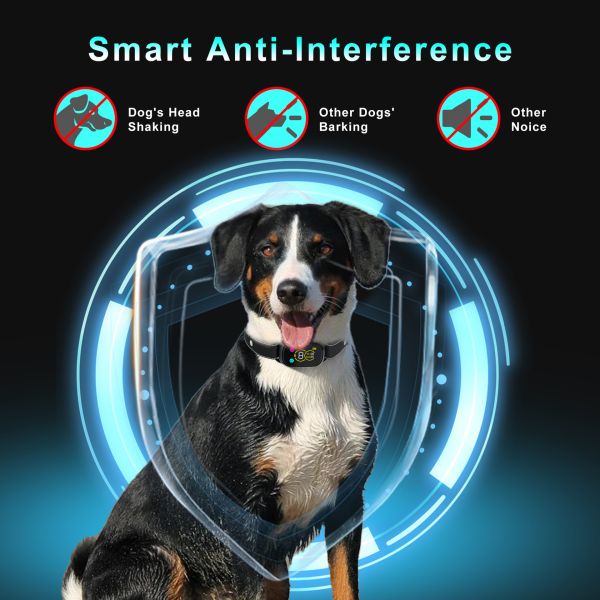 AI Intelligent Recognition Rechargeable Waterproof Eco-Friendly Plastic Nylon New Automatic Dog Training Collar Pet Stop Barking