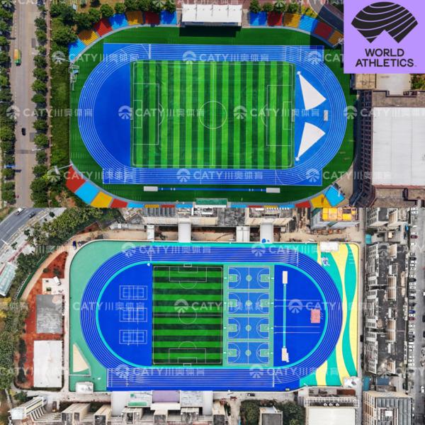 EPDM Rubber Athletic Track  With Athletic Track Installation Anti UV Rubber Mulch Chips