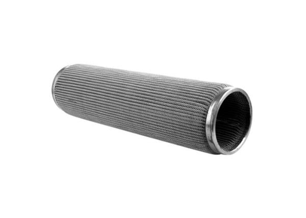 Fibra de aço inoxidável aglomerada do metal do elemento de filtro plissada para a indústria