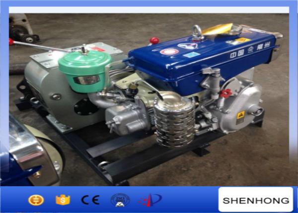 3 Ton Tower Erection Tools Cable Diesel Winch 4HP Single Capstan For Cable Pulling
