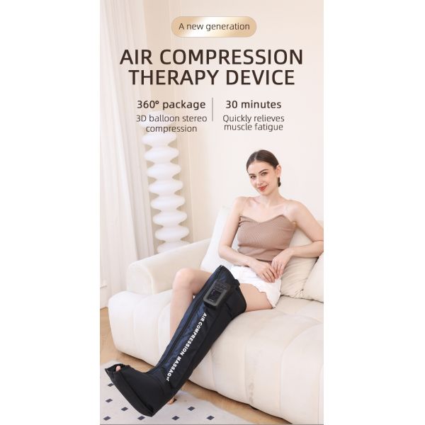 Full Leg Air Compression Calf Massager 5 Chamber 12V DC Sports Recovery