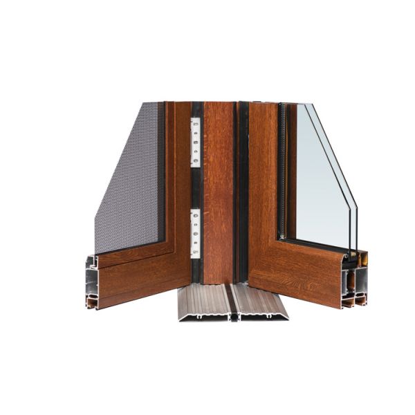 Apartment Aluminium Casement Doors Double Sided With Fiberglass Flyscreen