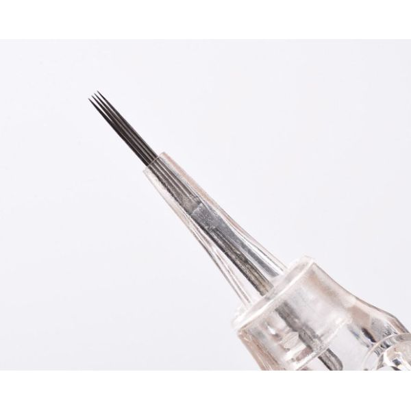 Transparent Disposable Permanent Makeup Needles With Caps For Eyebrow
