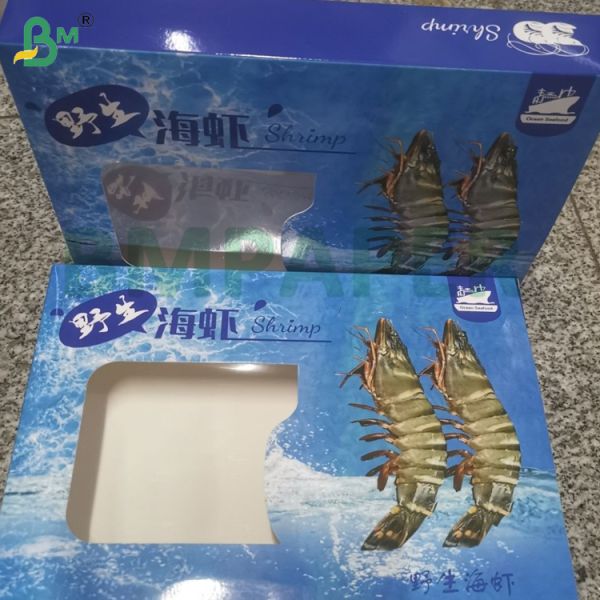 230g White Freeze Moisture Resistant Food Freezing Card For Frozen shrimp Packaging