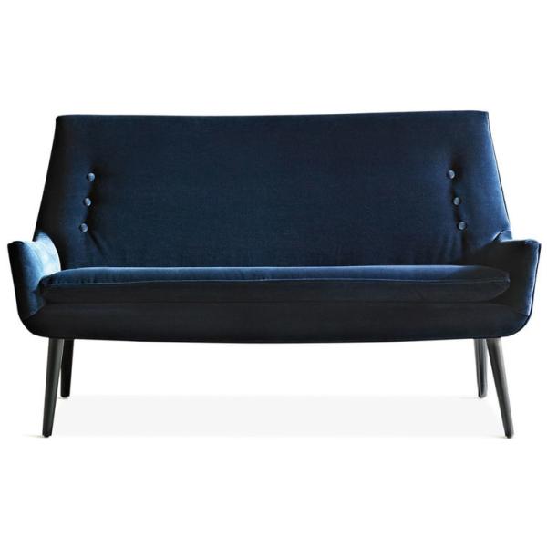 Dark Blue Fabric Upholstery Sofa , Modern Fabric Sofa European Style