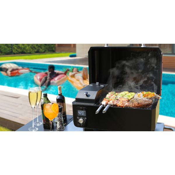 53.5*46*38cm Grille électrique à grillette avec contrôle LED