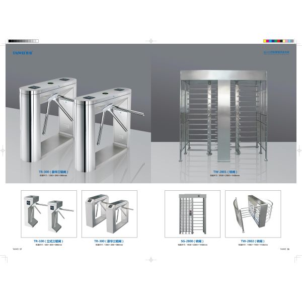 SUS201 Swing Turnstiles Anti Pinch Anti Tailgating Access Control Turnstile Gate With Card Reader