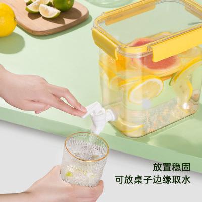 chaleira plástica da água fria do distribuidor da bebida do refrigerador 4.5L com torneira