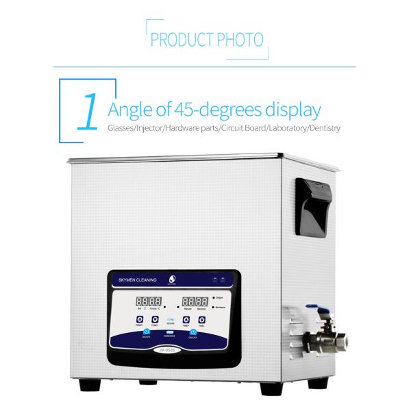 180Watt 40000Hz Tabletop Ultrasonic Cleaner For Optical Lenses