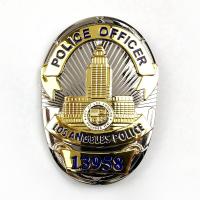 Emblema da Polícia de Metal Esmalte Personalizado Gravado Single Side / Double Side