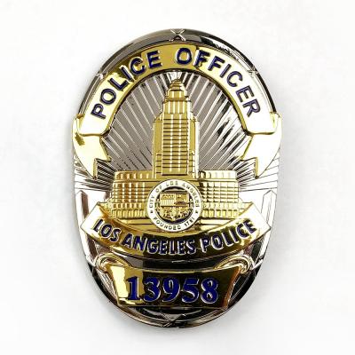 Emblema da Polícia de Metal Esmalte Personalizado Gravado Single Side / Double Side