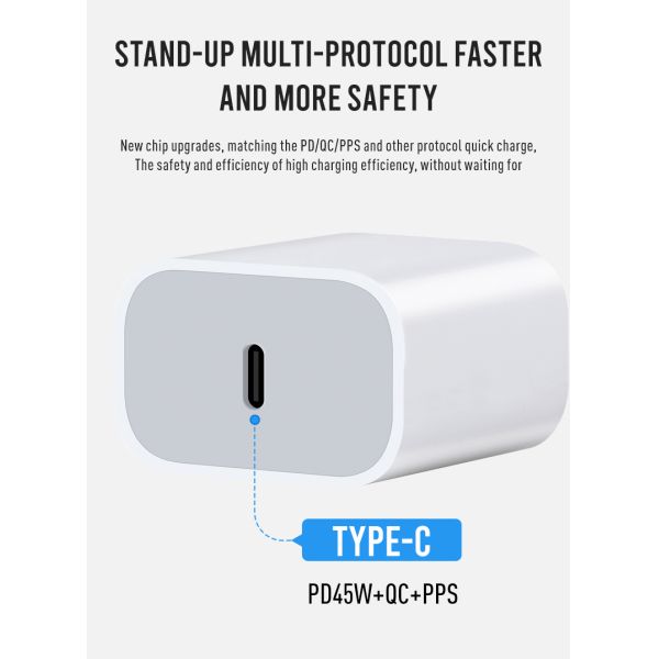 45W AU USB-C GaN Charger for Laptop Tablet Smartphone