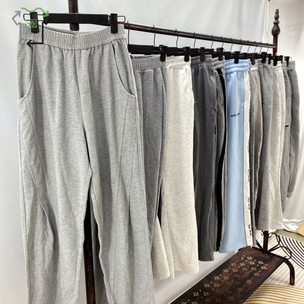 Winter Running Warm Used Trousers Casual Soft Thick Cotton Sports Pants Drawstring