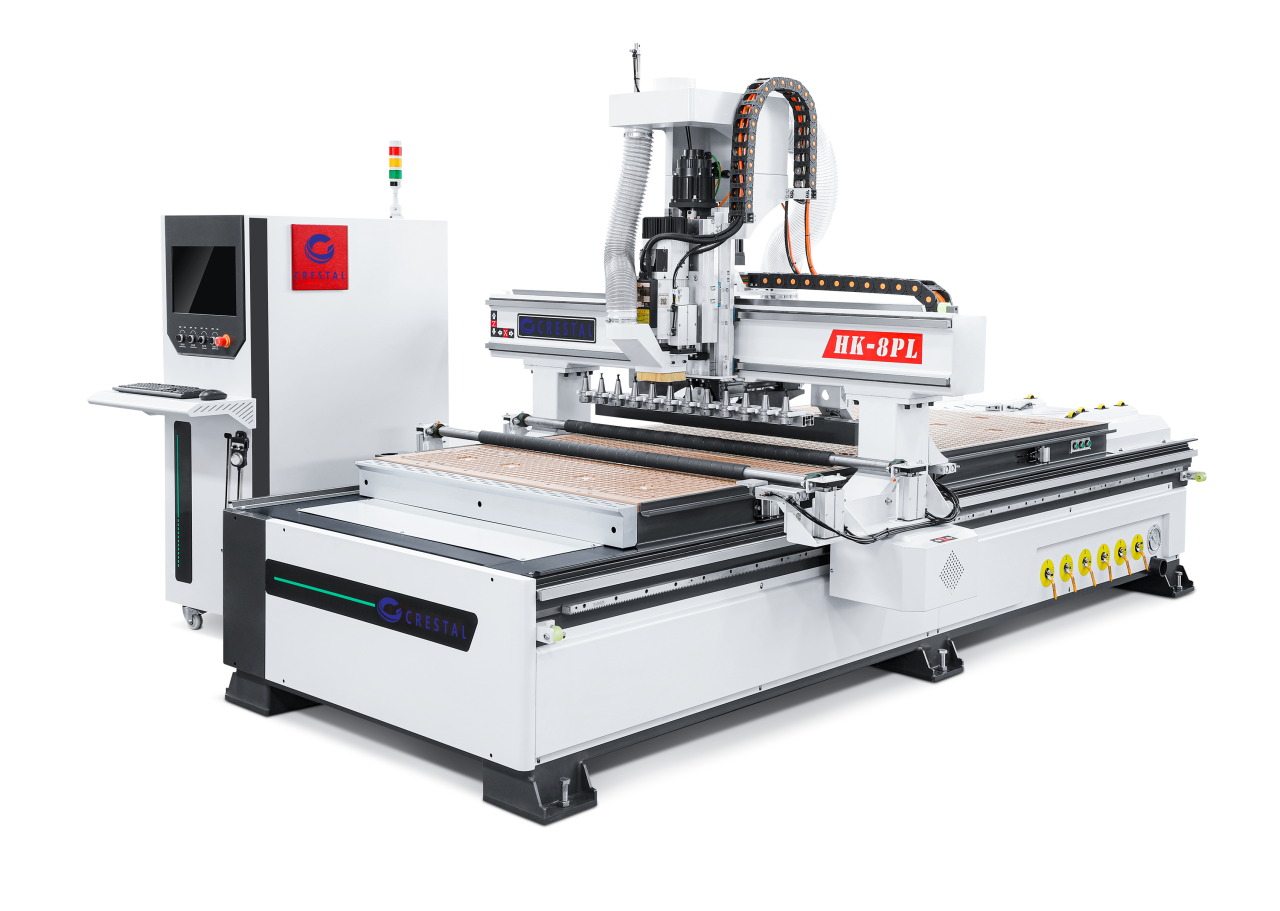 CR1325-12T CNC nesting machine with ATC featuring automatic 5 side machining,