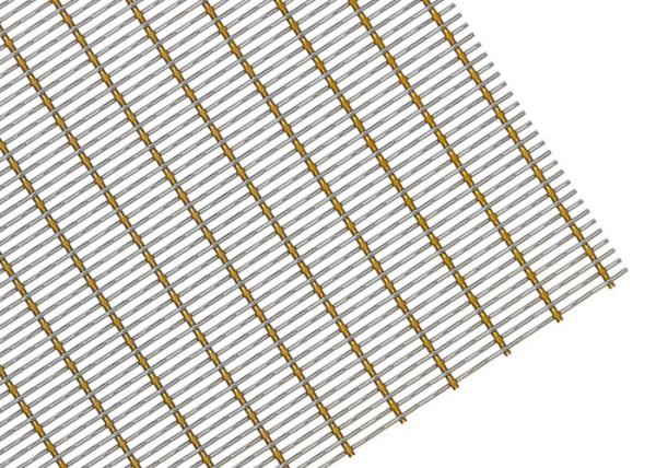 Painéis de rede de arame do teto da arquitetura da decoração com teste padrão frisado do fio