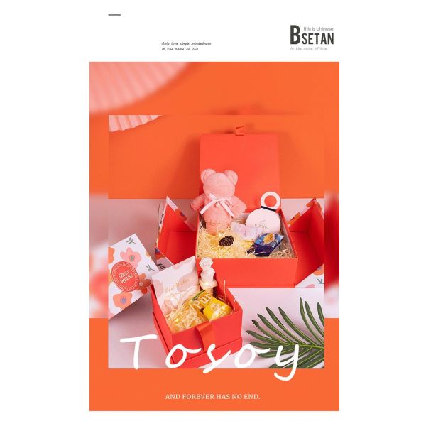 Подарочная коробка розового дня рождения картона дизайна феи подарочной коробки белого восхитительная упаковывая ориентированную на заказчика коробку