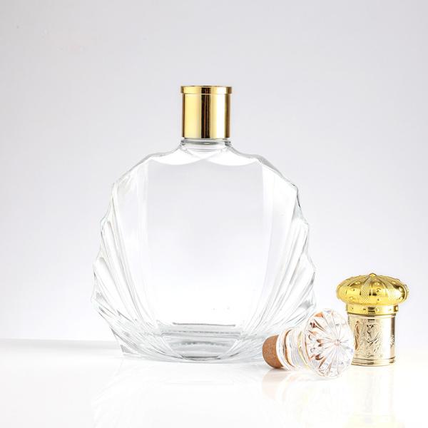 Garrafas de vidro coloridas personalizadas para bebidas industriais Whisky Gin Brandy 500ml 750ml