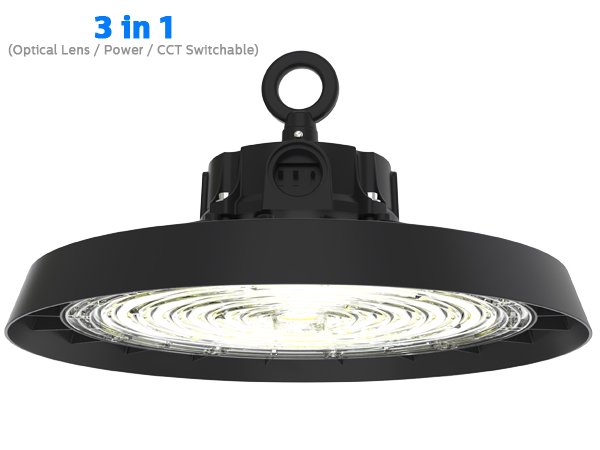 Europe Warehouse HB5 highbay lighting solution with multiple beam angles 3 CCT options and smart sensor compatibility for illumination
