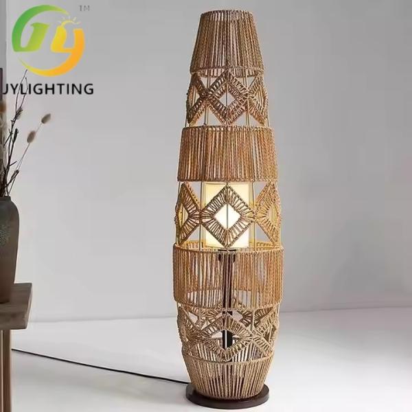 JYLIGHTING Japanese Style Bamboo Woven Chandelier Rural Homestay Art Decoration Pendant Lamp Living Dining Bedroom Light Floor