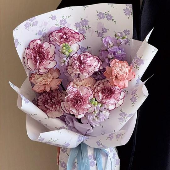 Spring floral packaging paper, thickened fresh flower bouquet packaging paper, waterproof printed packaging paper, flower shop floral art packaging