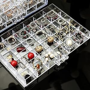 Clear Jewelry Organizer, Durable Jewelry Box With 5 Drawers, Jewelry Organizer Box, Earring Jewelry Organizer