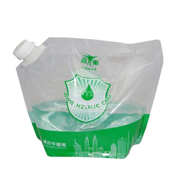 2L/3L/5L Spout Pouch Foldable Outdoor Grains Drink Plastic Bags Water Bag for Water Storage with Handle