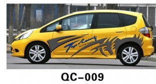 PVC Water Proof Car Decoration / Car Body Sticker QC-009A 